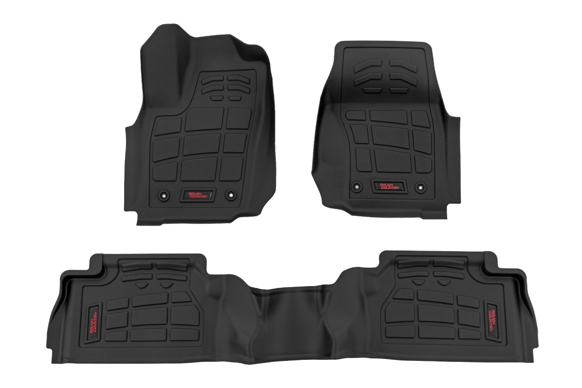 Toyota Tacoma Floor Mats - Front & Rear - Rough Country - TRD PRO - 2024+